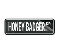 Sign For Door Acrylic Plastic Honey Badger Dr Vintage Signs Room Decor Indoor & Outdoor Signs For Home Office Work 10" X 3" Self-Adhesive On The Back