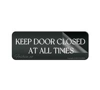 Sign For Door Acrylic Plastic Keep Door Closed At All Times Sign With Adhesive 10" X 3" Easy To Install And Highly Visible For Office And Business Highly Visible