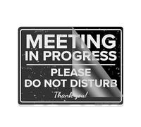 Sign For Door Acrylic Plastic Meeting In Progress Sign Sign 8" X 6" Fade Resistance Indoor/Outdoor Use