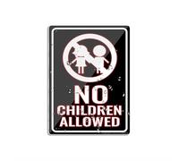 Sign For Door Acrylic Plastic No Children Allowed Wall Or Door Sign Sign 8" X 6" Fade Resistance Indoor/Outdoor Use