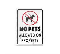 Sign For Door Acrylic Plastic No Pets Allowed On Property Sign Animals Dogs Premises Cats Sign With Adhesive 6" X 8" Easy To Install And Highly Visible For Office And Business Highly Visible