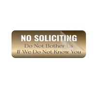 Sign For Door Acrylic Plastic No Soliciting Do Not Bother Us If We Do Not Know You Wall Or Door Sign Self-Adhesive Sign For Office Restaurants Hotels Supermarket Supplies 10 By 3 Inch