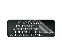 Sign For Door Acrylic Plastic Please Keep Door Closed All The Sign Dog Safety Sign With Adhesive 10" X 3" Easy To Install And Highly Visible For Office And Business Highly Visible
