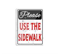 Sign For Door Acrylic Plastic Please Use The Sidewalk Sign Keep Pedestrians Safely On Sidewalks 6 X 8 Inch Self Adhesive Use For Office/Business Easy To Apply