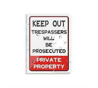 Sign For Door Acrylic Plastic Private Property Keep Out Trespassers Will Be Prosecuted Sign For Office Restaurants Hotels Supermarket Supplies 6 By 8 Inch