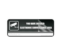 Sign For Door Acrylic Plastic Public Reminder Sign You Have Entered Electronic Surveillance Area Sign Room Decor Indoor & Outdoor Signs For Home Office Work 10" X 3" Self-Adhesive On The Back