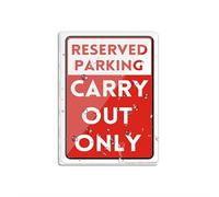 Sign For Door Acrylic Plastic Reserved Parking Carry Out To Go Take Out Only Reserved Alert Caution Warning Notice Sign For Office Restaurants Hotels Supermarket Supplies 6 By 8 Inch
