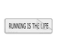 Sign For Door Acrylic Plastic Running Is The Life Signs Sign With Adhesive 10" X 3" Easy To Install And Highly Visible For Office And Business Highly Visible