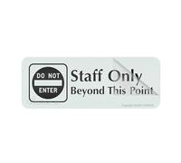 Sign For Door Acrylic Plastic Staff Only Beyond This Point Sign Plaque With Graphic Sign With Adhesive 10" X 3" Easy To Install And Highly Visible For Office And Business Highly Visible