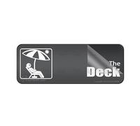 Sign For Door Acrylic Plastic The Deck Sign Self-Adhesive Sign For Office Restaurants Hotels Supermarket Supplies 10 By 3 Inch
