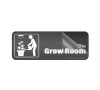 Sign For Door Acrylic Plastic The Grow Room Sign Self-Adhesive Sign For Office Restaurants Hotels Supermarket Supplies 10 By 3 Inch