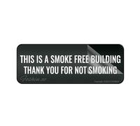 Sign For Door Acrylic Plastic This Is A Smoke Free Building Thank You For Not Smoking Wall Door Sign Room Decor Indoor & Outdoor Signs For Home Office Work 10" X 3" Self-Adhesive On The Back