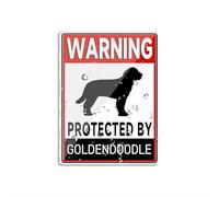 Sign For Door Acrylic Plastic Warning This Property Patrolled And Protected By Goldendoodle Room Decor Indoor & Outdoor Signs For Home Office Work 6" X 8"