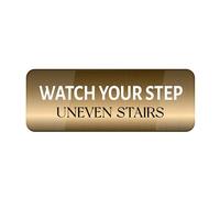 Sign For Door Acrylic Plastic Watch Your Step Uneven Stairs Sign Rounded Corners Durable Long Lasting With Double Sided Tape In The Back 9" X 3" Inch