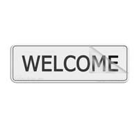 Sign For Door Acrylic Plastic Welcome Signs Sign With Adhesive 10" X 3" Easy To Install And Highly Visible For Office And Business Highly Visible