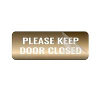 Sign For Door Metal Tin Plastic Basic Please Keep Door Closed Sign Room Decor Indoor & Outdoor Signs For Home Office Work Self-Adhesive On The Back 4×16 Inch