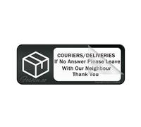 Sign For Door Metal Tin Plastic Couriers If No Answer Please Leave Delivery With Neighbour Self-Adhesive Sign For Office Restaurants Hotels Supermarket Supplies 4×16 Inch
