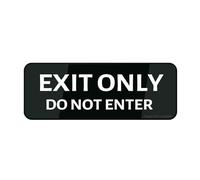 Sign For Door Metal Tin Plastic Exit Only Do Not Enter Sign Sign Fade Resistance Indoor/Outdoor Use 4×16 Inch
