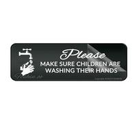 Sign For Door Metal Tin Plastic Please Make Sure Children Are Washing Their Hands Sign With Adhesive Easy To Install And Highly Visible For Office And Business Highly Visible 4×16 Inch