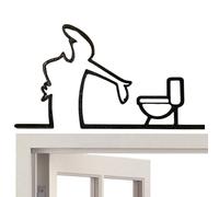 Sign for the Toilet Home, Funny Bathroom Decoration, Toilet Door Signs, Wall Decoration, Iron Decoration for Home, Dorm, Business, Party, Hotel, Bedroom, Kitchen, Living Room