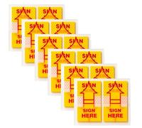 Sign Here Stickers, 300PCS Arrow Post It Notes, Yellow File Index Tabs, Self Adhesive Flags for Documents, Office Supplies, Notebooks, Books