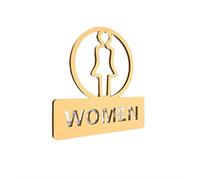 Sign High-end Acrylic Door Sticker Signage,Toilettenschild House Number,WC Bathroom Men Women Indication Plaque Custom Signs