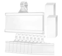 Sign holder, Shelf Labels 300 Pieces Plastic Reusable Price Label Holders With Locks for Wire Shelving Display