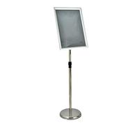 Sign Holder Stand A4 Poster Stand for Display Advertising Adjustable Floor Standing Sign Holder for Business Tradeshow Office A3 Silver Right-angle style