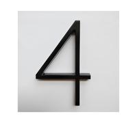 Sign House Numbers,Address Plaques Weatherproof 127mm Floating House Number Letters Big Modern Door Alphabet Home Outdoor 5 In.Black Numbers Address Plaque 0-9,AB(4)