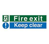 Sign Keep Clear Wall Mounted Vinyl 60 x 20 cm
