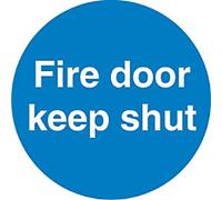 Sign Keep Shut Wall Mounted PVC (Polyvinyl Chloride) 6 x 6 cm