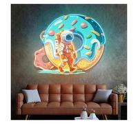 Sign Lamp 8 Styles Astronaut On Pizza Neon Sign Restaurant Store Wall Decor 60cm(H)