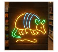 Sign Lamp Armadillo Neon Sign Dimmable Animal Themed Natural Science Spaces Decorative For Kids Bedroom Store Decor 45cm