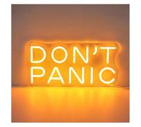Sign Lamp Don't Panic Neon Mental Health Atmosphere Decor Lamps Positive Wall Art Led Light 40cm neon light(A)