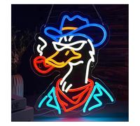 Sign Lamp Duck Neon Cowboy Cool Dimmable for Wall Decor Playroom Bedroom Bar 42x33.5cm neon bar sign