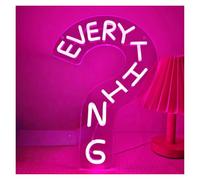 Sign Lamp Everything Neon Sign Question Mark LED Light Dimmable For Bedroom Dorm Office Creative Spaces Room Wall Decor 39.3cmx27cm