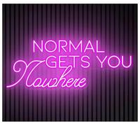 Sign Lamp "Normal Gets You Nowhere"Neon Sign Office Room Interior Decor Studio Bedroom 19.68x8.46in/50x21.5cm(B)