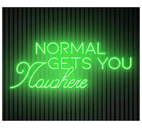 Sign Lamp "Normal Gets You Nowhere"Neon Sign Office Room Interior Decor Studio Bedroom 19.68x8.46in/50x21.5cm(E)