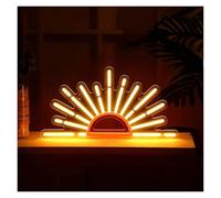 Sign Lamp Orange Sunrise Sunset Neon Signs for Wall Decor Light Art Bedroom Sun On The Horizon Neon Wall Night Light 38cmx20cm