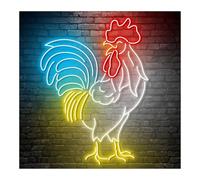 Sign Lamp Rooster Neon Sign Chicken Farm Led Light Animal Restaurant Ranch House Wall Decor 60cm