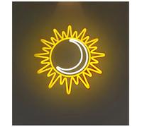 Sign Lamp Sun and Moon Neon Sign for Room Wall Decor Sunrise Sunset Party Bedroom Home 38x38.8cm