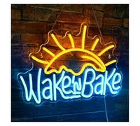 Sign Lamp Wake in Bake Neon Signs for Wall Decor, USB Powered Light for Home Kitchen Cake Baking Shops Cafes Party 42cmх28cm