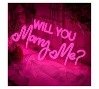 Sign Lamp Will You Marry Me Neon Sign LED Light Dimmable USB Powered For Wedding Engagement Aesthetics Room Party Decor 45cmx22.1cm(Rose red)