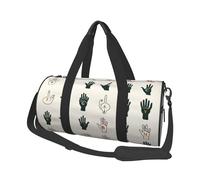 Sign Language Alphabet Art Printed Sports Gym Bag with Wet Pocket & Shoes Compartment, Travel Duffel Bag for Men Women