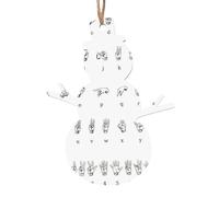 Sign Language Alphabet Christmas Wooden Ornaments Christmas Tree Decorations 6 Pcs Ornament Xmas Angel Shape Gift