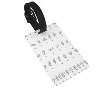 Sign Language Alphabet Luggage Tag PVC Travel Bag Tag with Strap ID Card Label for Suitcase Backpack Carry On Baggage Identifier