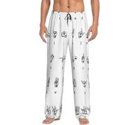 Sign Language Alphabet Mens Pj Pajama Pants Bottoms Lounge Sleepwear Pjs With Pockets And Drawstring