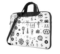 Sign Language Alphabet. Print Laptop Bag, Padded Shoulder Strap, Simplifies Your Daily, Ideal For Business Trips, Black, 13 inch