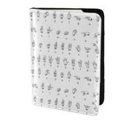 Sign Language Alphabet. Print Passport Holder for Travel,Wallet Case RFID Blocking Leather Card Slot Protector