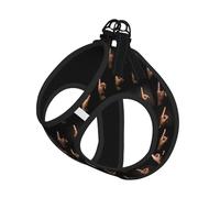 Sign Language Alphabet Print Pet Leash Vest Soft Adjustable Step in Puppy Vest Outdoor Walking with Leash